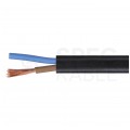 Kabel mieszkaniowy płaski OMYp / H03VVH2-F 2x1mm2 czarny 300/300V giętki linka Elektrokabel