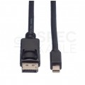 Kabel mini DisplayPort 1.1 / DisplayPort 2K@60 (wtyk / wtyk) 3m