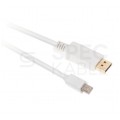 Kabel mini DisplayPort / HDMI FHD@60 (wtyk / wtyk) biały 1,8m