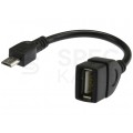 Kabel OTG Adapter USB 2.0 A / micro-B (gniazdo / wtyk) 10-20cm