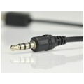 Kabel OTG Adapter USB 2.0 A / mini Jack 3,5mm 4-polowy (gniazdo / wtyk) 20cm
