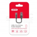 Kabel OTG Adapter USB typ-C / mini Jack 3,5mm 4-polowy (wtyk / gniazdo) 11cm