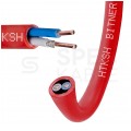 Kabel przeciwpożarowy parowany HTKSH 1x2x0,8mm FE180 PH120 E90 czerwony 225V bezhalogenowy B2ca drut Bitner