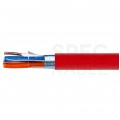 Kabel przeciwpożarowy parowany YnTKSYekw 2x2x1,0mm czerwony 150V ekranowany drut Bitner