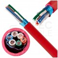 Kabel przeciwpożarowy parowany YnTKSYekw 3x2x0,8mm czerwony 150V ekranowany drut Bitner