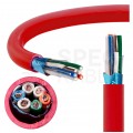 Kabel przeciwpożarowy parowany YnTKSYekw 3x2x0,8mm czerwony 150V ekranowany drut Bitner