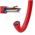 Kabel przeciwpożarowy parowany YnTKSYekw 4x2x0,8mm czerwony 150V ekranowany drut Bitner