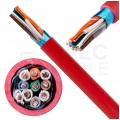 Kabel przeciwpożarowy parowany YnTKSYekw 5x2x0,8mm czerwony 150V ekranowany drut Bitner