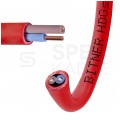 Kabel przeciwpożarowy silikonowy HDGs 2x1mm2 FE180 PH120 E90 czerwony 300/500V bezhalogenowy B2ca drut Bitner