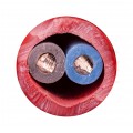 Kabel przeciwpożarowy silikonowy HDGs 2x1mm2 FE180 PH120 E90 czerwony 300/500V bezhalogenowy B2ca drut Bitner