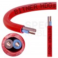 Kabel przeciwpożarowy silikonowy HDGs 2x1mm2 FE180 PH120 E90 czerwony 300/500V bezhalogenowy B2ca drut Bitner