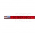 Kabel przeciwpożarowy silikonowy HDGs 2x1mm2 FE180 PH120 E90 czerwony 300/500V bezhalogenowy B2ca drut Bitner