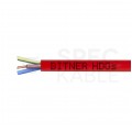 Kabel przeciwpożarowy silikonowy HDGs 3x1,5mm2 FE180 PH120 E90 czerwony 300/500V bezhalogenowy B2ca drut Bitner