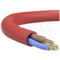 Kabel przeciwpożarowy silikonowy HDGs 3x1,5mm2 FE180 PH120 E90 czerwony 300/500V bezhalogenowy B2ca drut Bitner