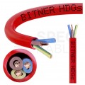 Kabel przeciwpożarowy silikonowy HDGs 3x1,5mm2 FE180 PH120 E90 czerwony 300/500V bezhalogenowy B2ca drut Bitner