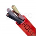 Kabel przeciwpożarowy silikonowy HDGs 4x1,5mm2 FE180 PH120 E90 czerwony 300/500V bezhalogenowy B2ca drut Bitner
