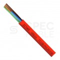 Kabel przeciwpożarowy silikonowy HDGs 5x1,5mm2 FE180 PH120 E90 czerwony 300/500V bezhalogenowy B2ca drut Bitner