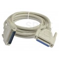 Kabel przedłużacz do portu LPT (D-Sub 25-pin) szeregowy / równoległy (wtyk / gniazdo) 2m