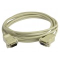 Kabel przedłużacz szeregowy RS-232 (D-Sub 9-pin) bez przeplotu (wtyk / gniazdo) 10m