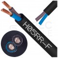 Kabel przemysłowy gumowy OW / H05RR-F 2x1,5mm2 czarny 300/500V zewnętrzny linka Elektrokabel