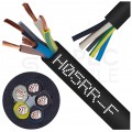 Kabel przemysłowy gumowy OW / H05RR-F 5x4mm2 czarny 300/500V zewnętrzny linka Elektrokabel