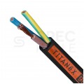 Kabel przemysłowy gumowy TITANEX OnPD / H07RN-F 3x2,5mm2 czarny 450/750V zewnętrzny olejoodporny linka Nexans