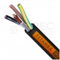 Kabel przemysłowy gumowy TITANEX OnPD / H07RN-F 4x10mm2 czarny 450/750V zewnętrzny olejoodporny linka Nexans