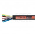 Kabel przemysłowy gumowy TITANEX OnPD / H07RN-F 5x6mm2 czarny 450/750V zewnętrzny olejoodporny linka Helukabel Nexans
