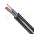 Kabel przemysłowy poliuretanowy PUR / H05BQ-F 2x1mm2 czarny 300/500V zewnętrzny olejoodporny linka Elektrokabel