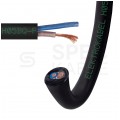 Kabel przemysłowy poliuretanowy PUR / H05BQ-F 2x1mm2 czarny 300/500V zewnętrzny olejoodporny linka Elektrokabel