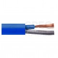 Kabel przemysłowy poliuretanowy PUR / H05BQ-F 2x1mm2 niebieski 300/500V zewnętrzny olejoodporny linka Elektrokabel