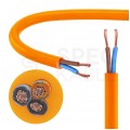 Kabel przemysłowy poliuretanowy PUR / H07BQ-F 2x1,5mm2 pomarańczowy 450/750V zewnętrzny olejoodporny linka TKD