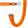 Kabel przemysłowy poliuretanowy PUR / H07BQ-F 2x1,5mm2 pomarańczowy 450/750V zewnętrzny olejoodporny linka TKD