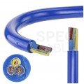 Kabel przemysłowy poliuretanowy PUR / H07BQ-F 3x1,5mm2 niebieski 450/750V zewnętrzny olejoodporny linka Elektrokabel
