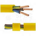 Kabel przemysłowy poliuretanowy PUR / H07BQ-F 3x1,5mm2 żółty 450/750V zewnętrzny olejoodporny linka Elektrokabel