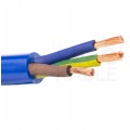 Kabel przemysłowy poliuretanowy PUR / H07BQ-F 3x2,5mm2 niebieski 450/750V zewnętrzny olejoodporny linka Elektrokabel