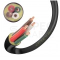 Kabel samochodowy YLYs 4x0,75mm2 czarny 24V zewnętrzny przyczepowy linka Elektrokabel