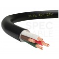 Kabel samochodowy YLYs 4x1mm2 czarny 24V zewnętrzny przyczepowy linka Elektrokabel