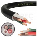 Kabel samochodowy YLYs 4x1mm2 czarny 24V zewnętrzny przyczepowy linka Elektrokabel