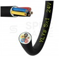Kabel samochodowy YLYs 5x1mm2 czarny 24V zewnętrzny przyczepowy linka Elektrokabel