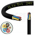 Kabel samochodowy YLYs 5x1mm2 czarny 24V zewnętrzny przyczepowy linka Elektrokabel