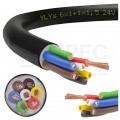 Kabel samochodowy YLYs 6x1mm2 + 1x1,5mm2 czarny 24V zewnętrzny przyczepowy linka Elektrokabel