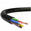 Kabel samochodowy YLYs 7x1,5mm2 czarny 24V zewnętrzny przyczepowy linka Elektrokabel