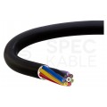 Kabel samochodowy YLYs 7x1mm2 + 1x1,5mm2 czarny 24V zewnętrzny przyczepowy linka Elektrokabel