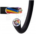 Kabel samochodowy YLYs 7x1mm2 + 1x1,5mm2 czarny 24V zewnętrzny przyczepowy linka Elektrokabel