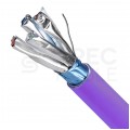 Kabel sieciowy F/FTP kat.6A skrętka 4x2x0,56mm wewnętrzny B2ca bezhalogenowy LSOH fioletowy NEKU
