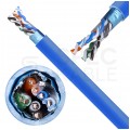 Kabel sieciowy F/UTP kat.5 skrętka 4x2x0,5mm wewnętrzny Dca bezhalogenowy LSOH niebieski Telegärtner