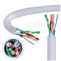 Kabel sieciowy F/UTP kat.5e skrętka 4x2x0,48mm wewnętrzny PVC szary linka Telegärtner