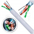 Kabel sieciowy F/UTP kat.5e skrętka 4x2x0,48mm wewnętrzny PVC szary linka Telegärtner
