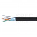 Kabel sieciowy F/UTP kat.5e skrętka 4x2x0,51mm zewnętrzny suchy PE czarny Alantec
